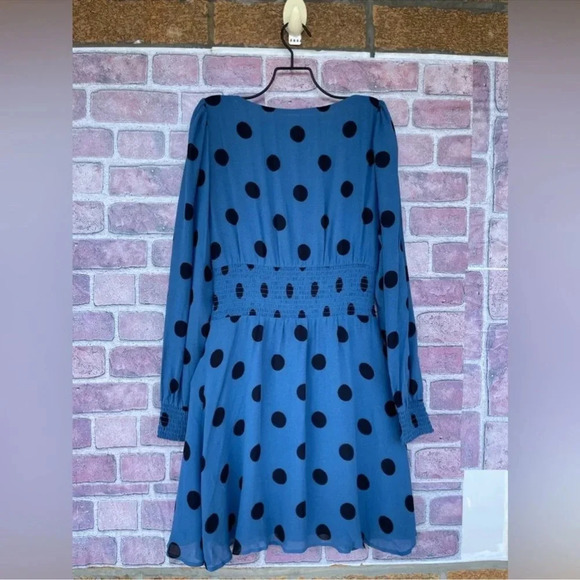 REFORMATION Alani Blue Polka-Dot Dress size 6 - Picture 10 of 13